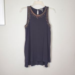 4for$25 Vince Camuto Black Bling Sleeveless Top